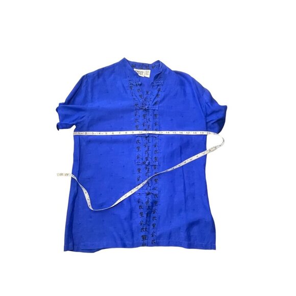 Chico’s Design Silk Linen Asian Inspired Kimono Long Sleeve Top - Picture 8 of 9